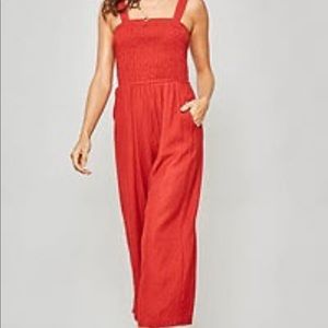 Promesa Rust Jumpsuit With Pockets- Small